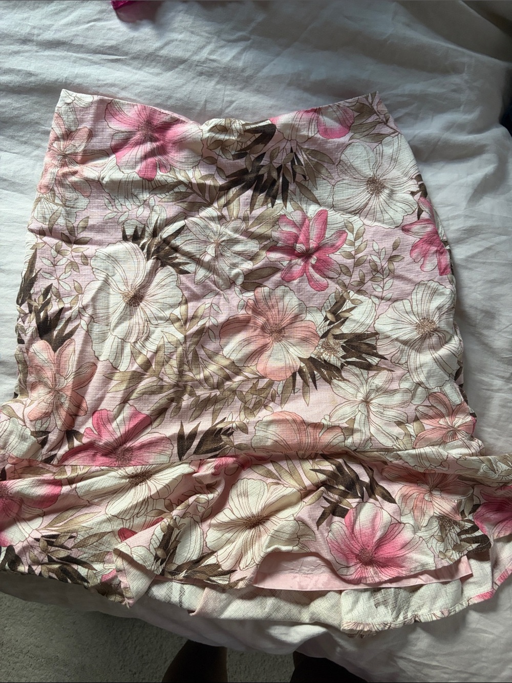Floral midi skirt